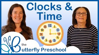 Telling the time  Clocks for preschoolers  Home Learning [upl. by Caren]