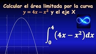 Área limitada por una curva y el eje X Mediante integral definida [upl. by Aderb]