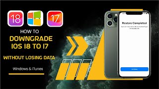 How to Downgrade iOS 18 to 17 using iTunes on Windows PC FREE [upl. by Heintz]