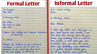 Letter writing  How to write letter Formal Letter and Informal Letter in english [upl. by Audi204]