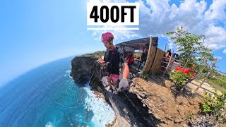 Someone built a 400ft Cliff Swing [upl. by Llenal]