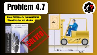 Solved Problem 47  Determine the reaction at each of the two front wheels A and rear wheels B [upl. by Stevy]