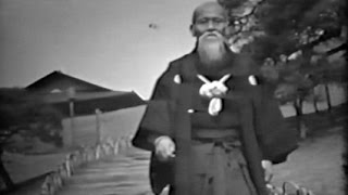 Aikido founder Morihei Ueshiba  Rare Footage in Tokyo 1956 [upl. by Aihsotan]