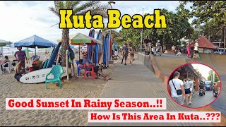 Beautiful Sunset In Kuta Beach During Rainy Season Will You Visit Kuta Soon Kuta Bali Update [upl. by Finer]