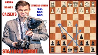 stafford chess gambit  tricks  traps to win fast amp easily for black  black gambits [upl. by Herahab]