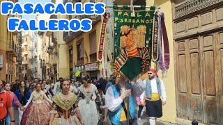 FALLAS DE VALENCIA 2024 Pasacalles Falleros19marzo2024 [upl. by Halda]