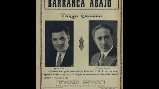 BARRANCA ABAJO  TANGO  FRANCISCO BRANCATTI  1927 [upl. by Anhsirk983]