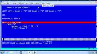 QBasic Tutorial 14  Guess My Number Guessing Game  QB64 [upl. by Akinet]