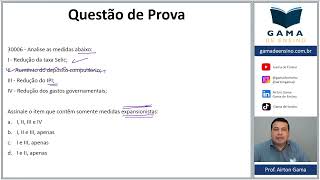 QUESTÃO 30006  POLÍTICA FISCAL CPA20 CEA AI ANCORD [upl. by Arait]