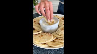 Mini Naan or quick pita with sauce are the best snack  10 minutes recipe recipe cooking [upl. by Adams]