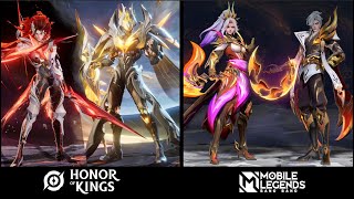 Aamon Hanabi Ma Chao Kaiser  Ember Era vs Soul vessels  Mobile Legends vs Honor of Kings [upl. by Yerag87]