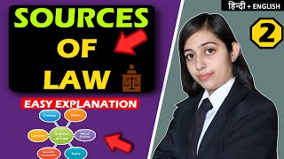 Sources of Law  Indian Law  Hindi  English  Full Lecture by Law Planet [upl. by Rick]