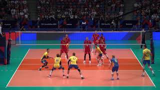 Kuba Kochanowski blocking at Eurovolley 2021 [upl. by Kitti]