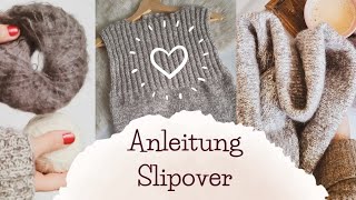 Slipover Suchtlappen  super einfache Anleitung  first knit projekt [upl. by Ahsekyw]