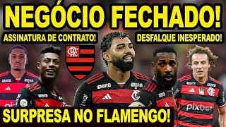 NEGÓCIO FECHADO FLAMENGO ENCAMINHOU NOVO CONTRATO SURPRESA NO MENGÃO DESFALQUE INESPERADO NO FLA [upl. by Uria]