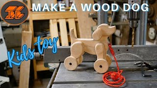 Make a Wood Dog Pull Toy with Free Template [upl. by Oaoj]