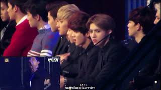 131229 SBS 가요대전 EXO 엑소 2PM 투피엠 reaction to BTS 방탄소년단 No More Dream [upl. by Shanon]