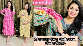 Meesho Maternity Wear amp Feeding Kurti Haul Under ₹367👗Meesho Floral Print Anarkali Kurta Review [upl. by Akienaj]