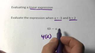 Evaluating a Linear Expression [upl. by Anerroc]