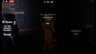 Roblox FNaF Fazbears Revamp RP P2 William Afton Death [upl. by Naej]