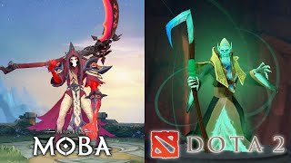 AutoChess Moba vs Dota 2 Hero Comparison [upl. by Kruger]