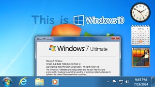 Windows 10 but it looks like Windows 7 Windows 10 22H2 to 7 Update 3 [upl. by Euhsoj]