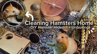 Cleaning My Hamsters Enclosure  Unboxings  amp DIY hamster Project 🐹 [upl. by Tankoos154]