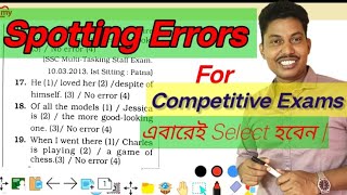 Error correction Spotting the error for competitive exams specially SSC PSC POLICE Exams [upl. by Ardeid]