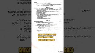 12th Standard Chemistry First Mid Term Question paper 2024 Kanyakumari District [upl. by Odawa]