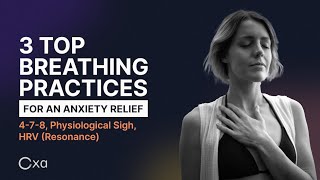 3 Breathing Techniques For Anxiety  4 7 8 Breathing Physiological Sigh Resonance Breathing HRV [upl. by Hewes227]