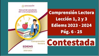 Ediems Curso Propedeutico  Comprensión Lectora pag 6  25 [upl. by Ahsayn589]