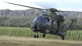 Start 3x NH90 IntHubschrAusbZ Bückeburg  RTH SAR Niederstetten  OEXGE  OEXSP Heli Austria [upl. by Ennire]