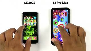 iPhone se 3 vs iphone 13 pro max ios 156 [upl. by Jania878]