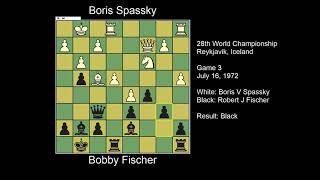 Bobby Fischer vs Boris Spassky Game 3 28th WCC Reykjavik Iceland 1972 [upl. by Octavia384]