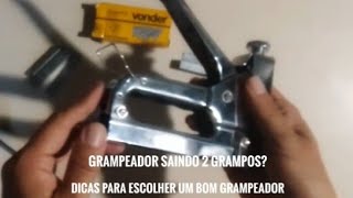 Grampeador Saindo 2 Grampos dicas Para Escolher Um Bom grampeador tapeçaria artesanato craft [upl. by Yellek]