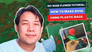 DIY Rose Flower Tutorial How to Make Rose using Plastic Bags [upl. by Jain]