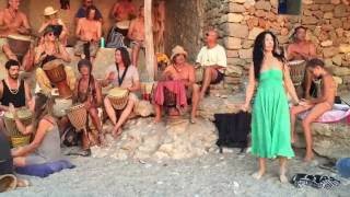 Ibiza Cala Benirrás  Sunset with the hippy drummers [upl. by Gisela]