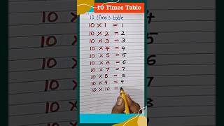 10 table tricktable 10trending maths mathstricks shortvideo shorts short youtubeshorts math [upl. by Bainbrudge]