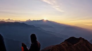 Sunrise at Chandrashila  Tungnath  Chopta  November 2022 [upl. by Hseyaj]