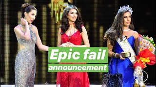 OMG Epic fail announcement in Miss Global 2018 pageant [upl. by Domenico]