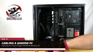 Cabling inside the Fractal Design DEFINE R6 Blackout TG Part 2 of 2 [upl. by Yro]