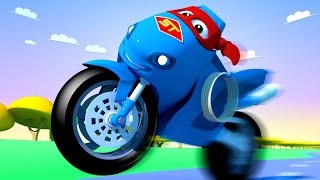 The motorbike truck  Carl the Super Truck  Car City  Cars and Trucks Cartoon for kids [upl. by Mel]