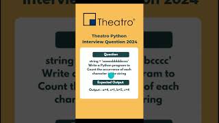 Theatro Labs Python Interview Question python coding [upl. by Kauffmann390]