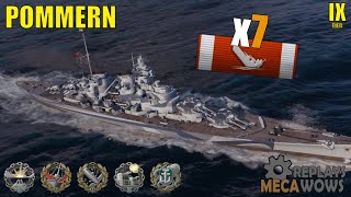 Battleship Pommern 7 Kills amp 202k Damage  World of Warships Gameplay [upl. by Ermentrude]