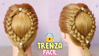 👱‍♀️Peinados fáciles y rápidos☀️ 👱‍♀️Peinados con trenzas hermosos☀️ [upl. by Nolla]