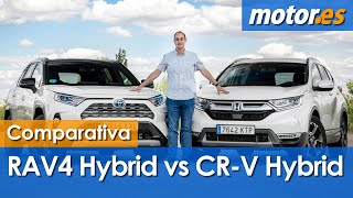 Toyota RAV4 Hybrid contra Honda CRV Hybrid  Comparativa de híbridos [upl. by Ayaros]