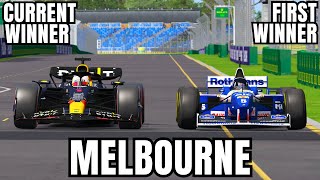 The FIRST F1 WINNER of the Australian GP in MELBOURNE VS the Current Winner RB19 [upl. by Amoakuh]