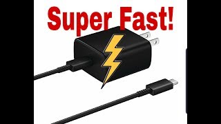 Samsung 45 Watt Super Fast Charger  Unboxing amp Charging Speed Test [upl. by Asseneg225]