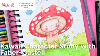 Online Class Kawaii Character Study with FaberCastell  Michaels [upl. by Anilegna]