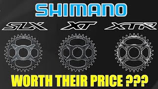 SHIMANO CRM SLX vs XT vs XTR CHAINRINGS  Are They Worth Their Price [upl. by Howell818]